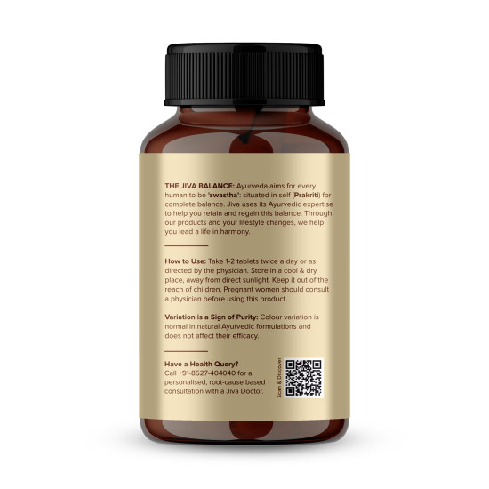 Jiva Neem Tablet - 120 Tablets (Pack of 2-240 Tab)| 100% Ayurvedic Formulation Purifies Blood, Treats Urinary Disorders | Pacifies Pitta And Kapha Doshas | Promotes Healthy Skin