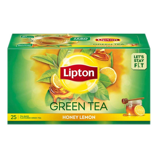 Lipton Honey Lemon Green Tea Bags, 25 Pieces