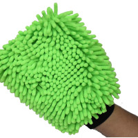 SOBBY Microfibre Wash and Dust Chenille Mitt Cleaning Gloves (1 PC Single Sided, Extra Large, Big Chenille Mitt Glove) Multicolor