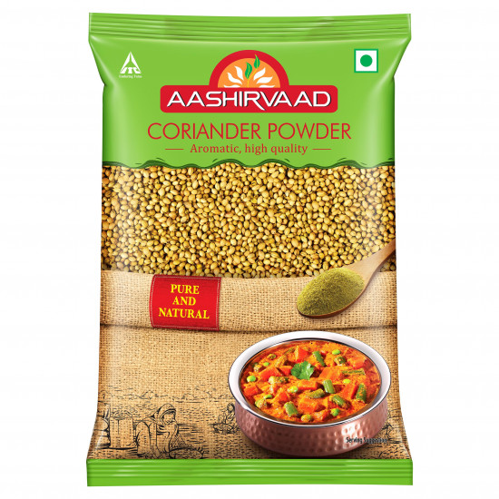 Aashirvaad Coriander Powder, 100g Pack, Perfectly Balanced Coriander Powder with No Added Flavours and Colours