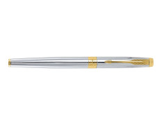 Parker Aster Shiny Chrome |Gold Trim |Roller Ball Pen