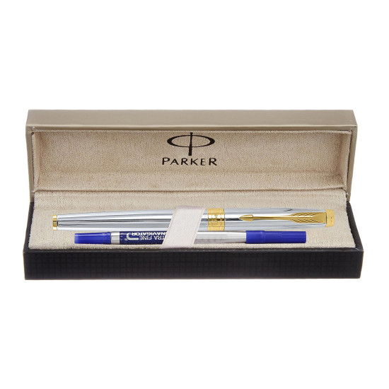 Parker Aster Shiny Chrome |Gold Trim |Roller Ball Pen Parker Aster Shiny Chrome |Gold Trim |Roller Ball Pen