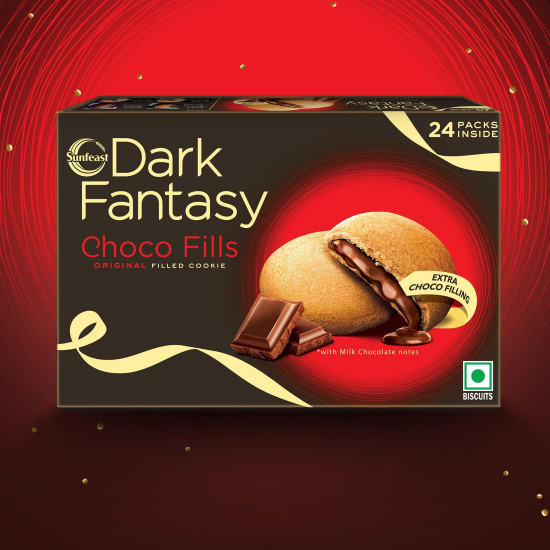 Sunfeast Dark Fantasy Choco Fills, 300g, Original Filled Cookies with Choco Crème