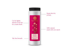 Forest Essentials Silken Dusting Powder Indian Rose Absolute | Natural Talc Free Powder with Rose Essential Oil | Highly Absorbent & Refreshing