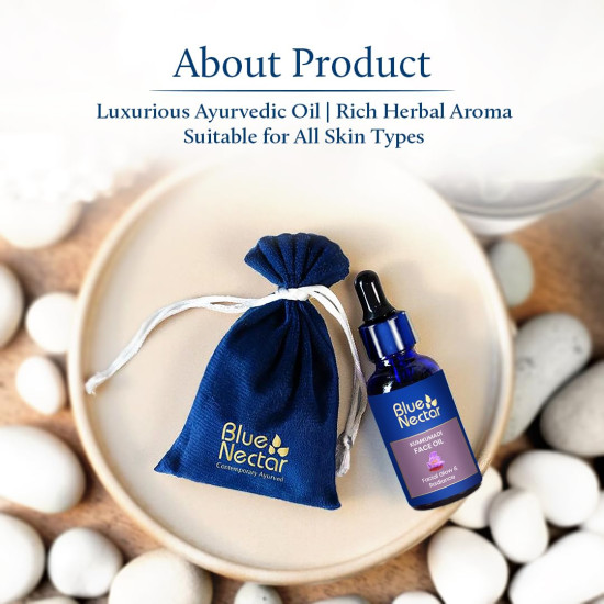Blue Nectar Kumkumadi Oil for Face | Anti Aging & Brightening Ayurvedic Face Serum | Saffron Sandalwood Kumkumadi Tailam Face Oil for Glowing Skin for Women & Men (26 Herbs, 10ml) Blue Nectar Kumkumadi Oil for Face | Anti Aging & Brightening Ayurvedic Face Serum | Saffron Sandalwood Kumkumadi Tailam Face Oil for Glowing Skin for Women & Men (26 Herbs, 10ml)