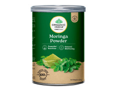 A TATA Product - Organic India Moringa Powder - 100g, Essential Nutrition Superfood, Helps Naturally Boost Energy Levels, Improves Stamina & Vitality, Rich In Vitamins & Minerals