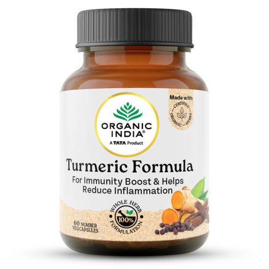 A TATA Product - Organic India Turmeric Formula - 60 Veg Capsules