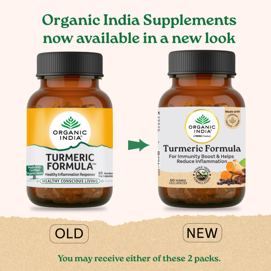 A TATA Product - Organic India Turmeric Formula - 60 Veg Capsules
