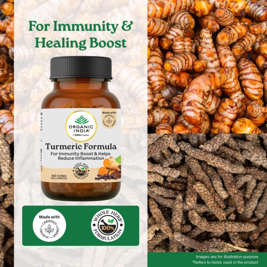 A TATA Product - Organic India Turmeric Formula - 60 Veg Capsules