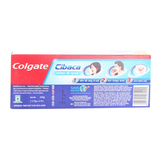 Colgate Toothpaste Cibaca, 2X175G Pack, Cavity Protection