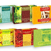 Vaadi Herbals Traditional Remedy Luxurious Handmade Herbal Soaps, 75g (Pack of 6)