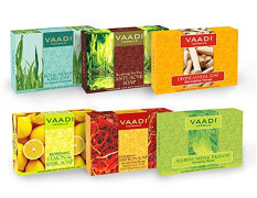 Vaadi Herbals Traditional Remedy Luxurious Handmade Herbal Soaps, 75g (Pack of 6)