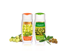 Vaadi Herbals Amla Shikakai Hair fall and Damage Control Shampoo, 110ml with Olive Conditioner, 110ml