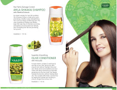 Vaadi Herbals Amla Shikakai Hair fall and Damage Control Shampoo, 110ml with Olive Conditioner, 110ml