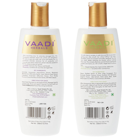 Vaadi Herbals Lavender Shampoo, 350ml with Olive Conditioner, 350ml