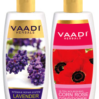 Vaadi Herbals Lavender Shampoo, 350ml with Corn Rose Conditioner, 350ml