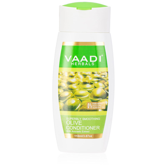 Vaadi Herbals Superbly Smoothing Heena Shampoo, 110ml with Olive Conditioner, 110ml