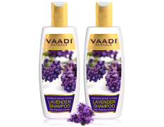 Vaadi Herbals Lavender Shampoo with Rosemary Extract, 350ml (Pack of 2)