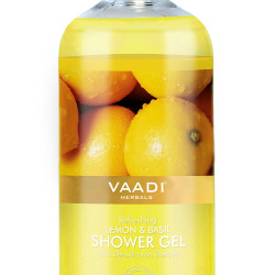 Vaadi Herbals Shower Gel, Refreshing Lemon and Basil, 300ml
