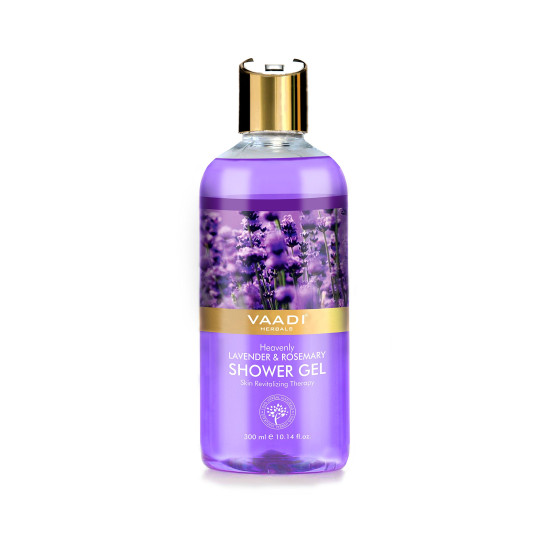 Vaadi Herbals Shower Gel, Heavenly Lavender and Rosemary, 300ml