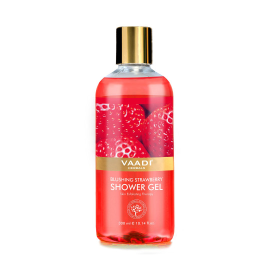 Vaadi Herbals Shower Gel, Blushing Strawberry, 300 ml