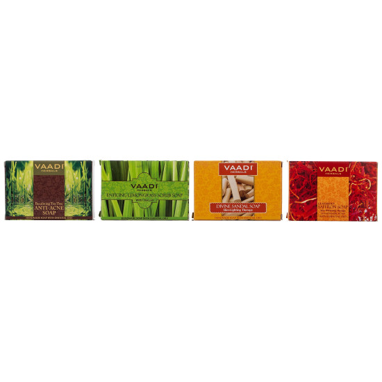 Vaadi Herbals Royal Indian Herb Collection Premium Herbal Handmade Soap Gift Box, 290g