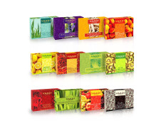 Vaadi Herbals Assorted Luxurious Handmade Herbal Soaps, 75g (Pack of 12)