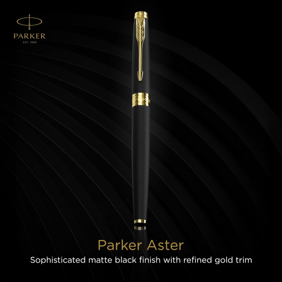 Parker Aster Matte Black |Gold Trim |Roller Ball Pen Parker Aster Matte Black |Gold Trim |Roller Ball Pen