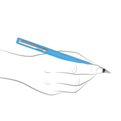Parker Vector Standard Fountain Pen |Ink Color Blue | Fine Nib, Blue Body with Chrome Trim | Refillable Ink Pen with 3 Free Blue Ink Cartridges | A Premium Writing Experience for Everyone