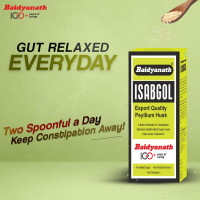 Baidyanath Isabgol - Psyllium Husk Powder| Effectively Relieves Constipation | Fibre Supplement For Digestion | 200g