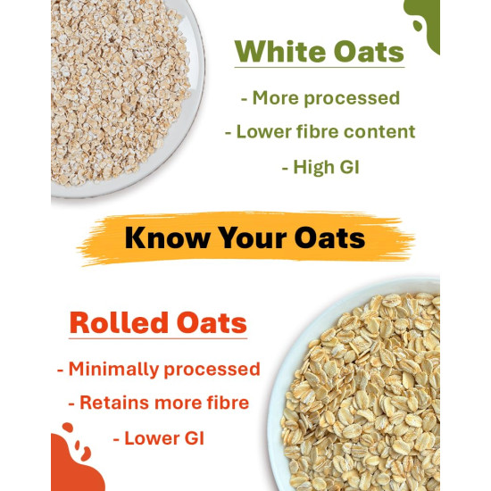 True Elements Rolled Oats 1 kg - Breakfast Cereal