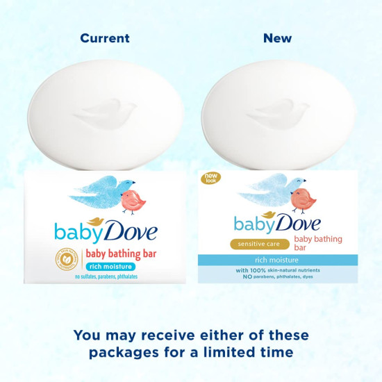 Baby Dove Rich Moisture Bathing Bar, 75g