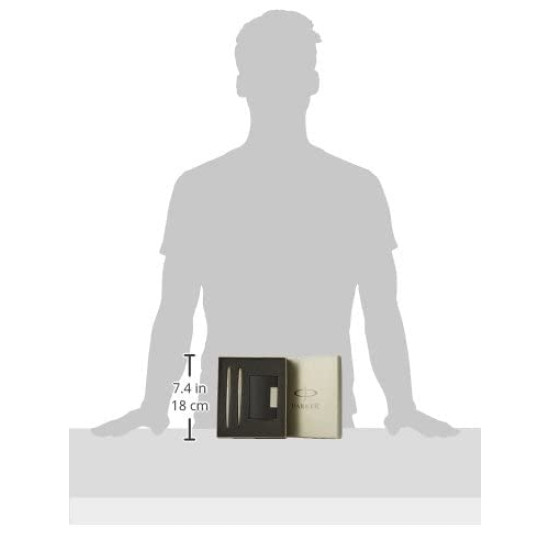 Parker Galaxy Gold Trim Ball Pen with Free Card Holder (Stainless Steel) Parker Galaxy Gold Trim Ball Pen with Free Card Holder (Stainless Steel)