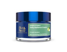 Blue Nectar Natural Vitamin C Face Cream for Glowing Skin Dark Spot Removal Cream for Women with Green Apple and Almond Oil 13 Herbs 50g