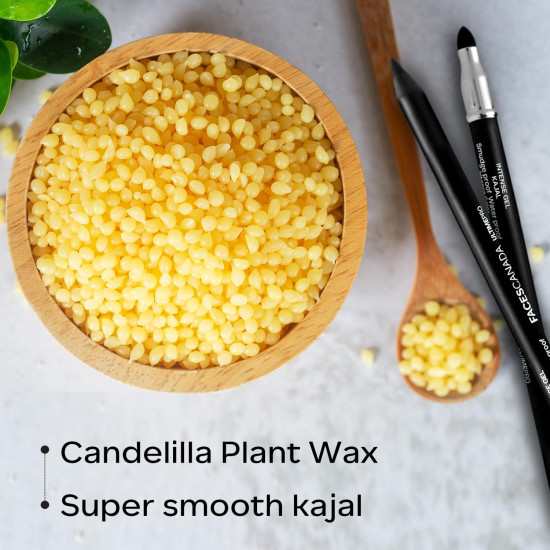 FACES CANADA Ultime Pro Intense Gel Kajal With Smudger & Sharpener - Black, 1.2 g | 24 Hr Long Stay | Waterproof & Smudgeproof | One Swipe Smooth Application | 3-in-1 Kajal, Eyeliner, Smokey Eyeshadow