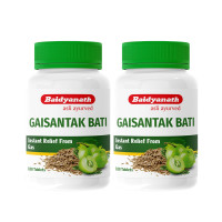 Baidyanath Gaisantak Bati - Instant Relief from Gas and Indigestion - 100 Tablets (Pack of 2)