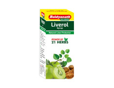 Baidyanath Liverol Syrup - 450 ml | Herbal Formula with Karanja, Kasni, Arjuna, Amla, Giloy, and 20+ Ayurvedic Ingredients