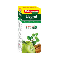 Baidyanath Liverol Syrup - 450 ml | Herbal Formula with Karanja, Kasni, Arjuna, Amla, Giloy, and 20+ Ayurvedic Ingredients