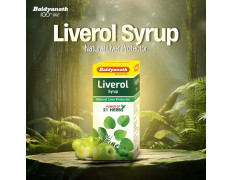 Baidyanath Liverol Syrup - 450 ml | Herbal Formula with Karanja, Kasni, Arjuna, Amla, Giloy, and 20+ Ayurvedic Ingredients