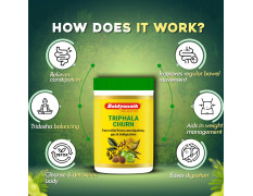 Baidyanath Triphala Churna | Helps Relieve Constipation |Quick Acidity & Gas Relief | Enriched with Amla - 240gms (Pack of 2)