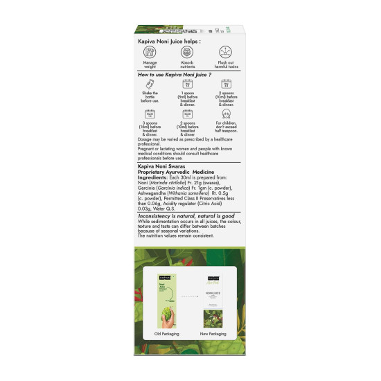 Kapiva Noni Juice (1L) - Rich in Antioxidants, Boosts Energy, Builds Immunity, Natural Detoxifier