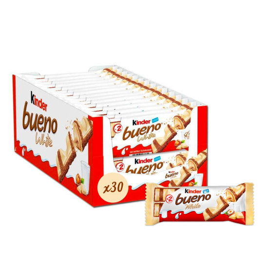 Kinder Bueno White Chocolate with Hazelnut (Pack of 3)*39g