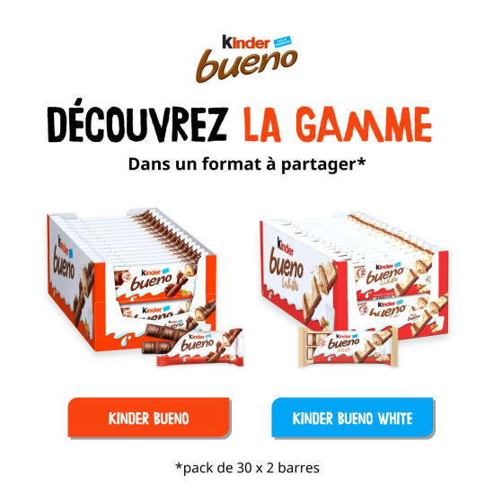 Kinder Bueno White Chocolate with Hazelnut (Pack of 3)*39g