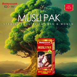 Baidyanath Musli Pak - Made with Pure Safed Musli for Strength and Vitality - 100g powder