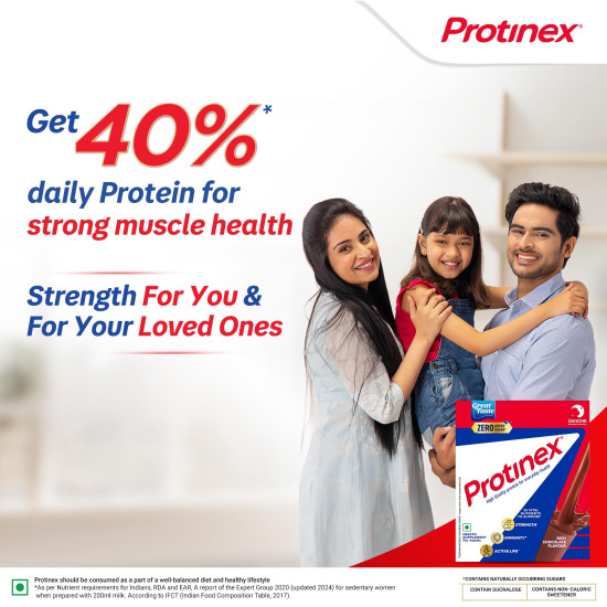 Protinex Rich Chocolate, 200g | Get 40% daily protein requirement for strong muscles when prepared with 200ml milk | High Protein | Zero Added Sugar | Nutritional Drink for Men and Women