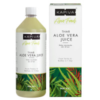 Kapiva Thar Aloe Vera Juice (With Pulp) | Rejuvenates Skin And Hair | Natural Juice Made Within 4 Hours Of Harvesting | No Added Sugar, 1L