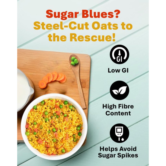 True Elements Steel Cut Oats 1.5kg - Oats | Healthy Source of Protein | Diet Food | 100% Wholegrain | Cereal for Breakfast True Elements Steel Cut Oats 1.5kg - Oats | Healthy Source of Protein | Diet Food | 100% Wholegrain | Cereal for Breakfast