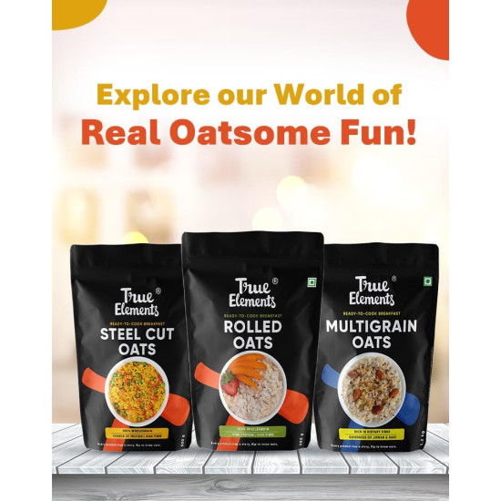True Elements Steel Cut Oats 1.5kg - Oats | Healthy Source of Protein | Diet Food | 100% Wholegrain | Cereal for Breakfast True Elements Steel Cut Oats 1.5kg - Oats | Healthy Source of Protein | Diet Food | 100% Wholegrain | Cereal for Breakfast