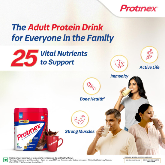 Protinex Rich Chocolate, 400g | Get 40% daily protein requirement for strong muscles when prepared with 200ml milk | High Protein | Zero Added Sugar | Nutritional Drink for Men and Women