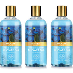 Vaadi Herbals Shower Gel, Midnight Blueberry, 300g (Pack of 3)